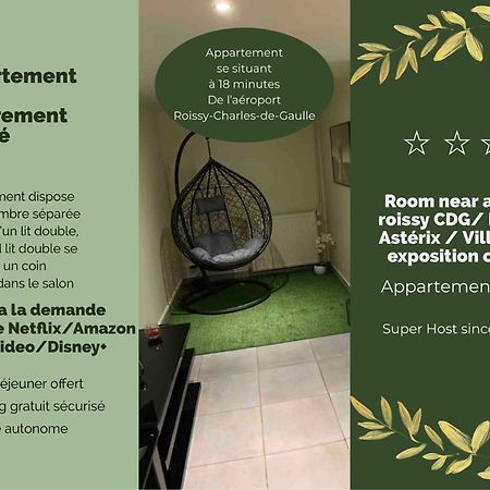 Appartement Cosy Proche Roissy Cdg Asterix Disneyland Paris Goussainville  Eksteriør bilde